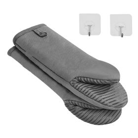 Oven Mitts, Mini Oven Mitt Set with Non-Slip Silicone Strips, High Heat Resistant to 500Fahrenheit Oven Mitts, Mini Oven Mitt Set with Non-Slip Silicone Strips, High Heat Resistant to 500Fahrenheit